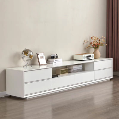 Meuble télé minimaliste blanc