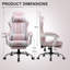 GTPLAYER Adjustable Reclining Ergonomic Swiveling PC & Racing Game Chair with Footrest-113244926