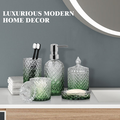 Ensemble d'accessoires de salle de bain 13,5 oz Elegant Diamond
