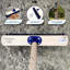 15" Stiff Outdoor Broom with PVC Hard Blue Bristle Brush