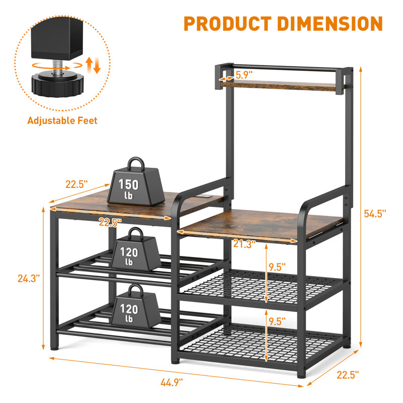 3D Printer Stand with Filament Storage, Heavy-Duty 3D Printer Table with Power Strip, 74-Spool Filament Organizer Rack for Home Office Workshop