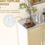 Buffet avec ornements de porte et tablettes réglables, blanc naturel pour un buffet élégant
