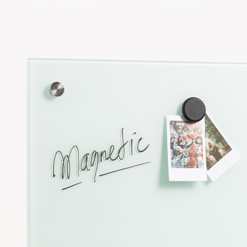 36" x 24" White Magnetic Glass Dry Erase Board