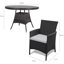 Dubose 4 - Person Wicker Patio Dining Set with Round Table , Cushions Included-37961050-128712913