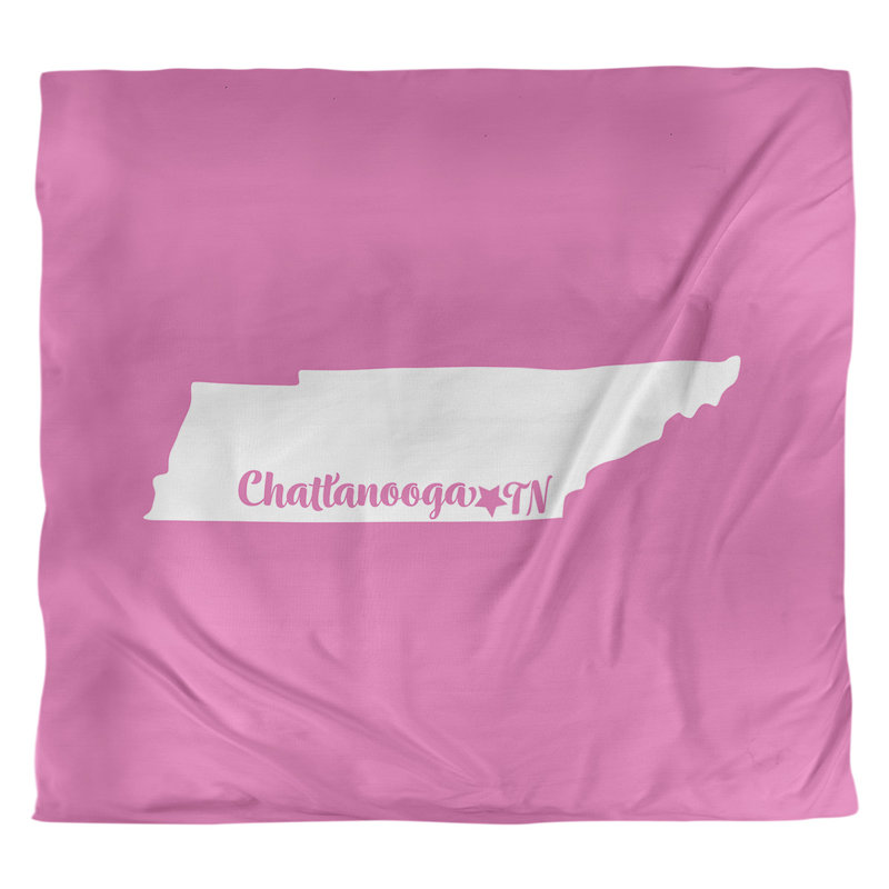 Housse de couette réversible simple Chattanooga Tennessee, Housse de couette pour grand lit, Rose, Microfibre