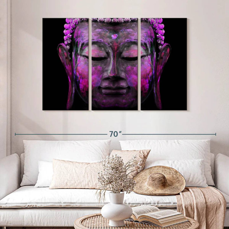 Adella Purple Buddha, 32" H x 50" W