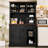 71" Kitchen Hutch Storage Cabinet With Charging Station-1906738377