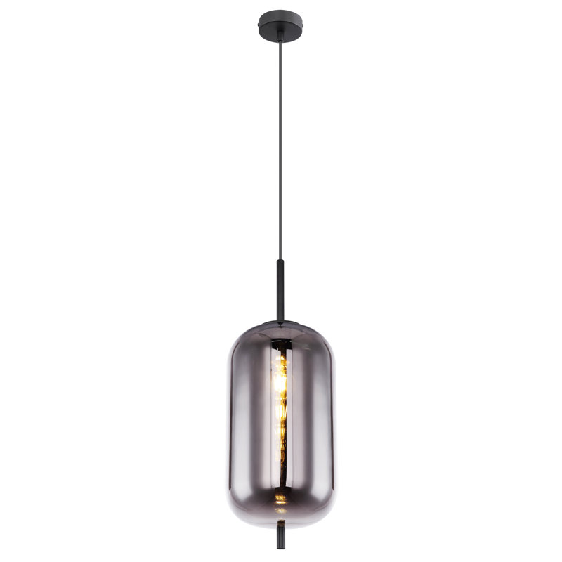 Sveta 1 - Light Black/Silver Single Pendant