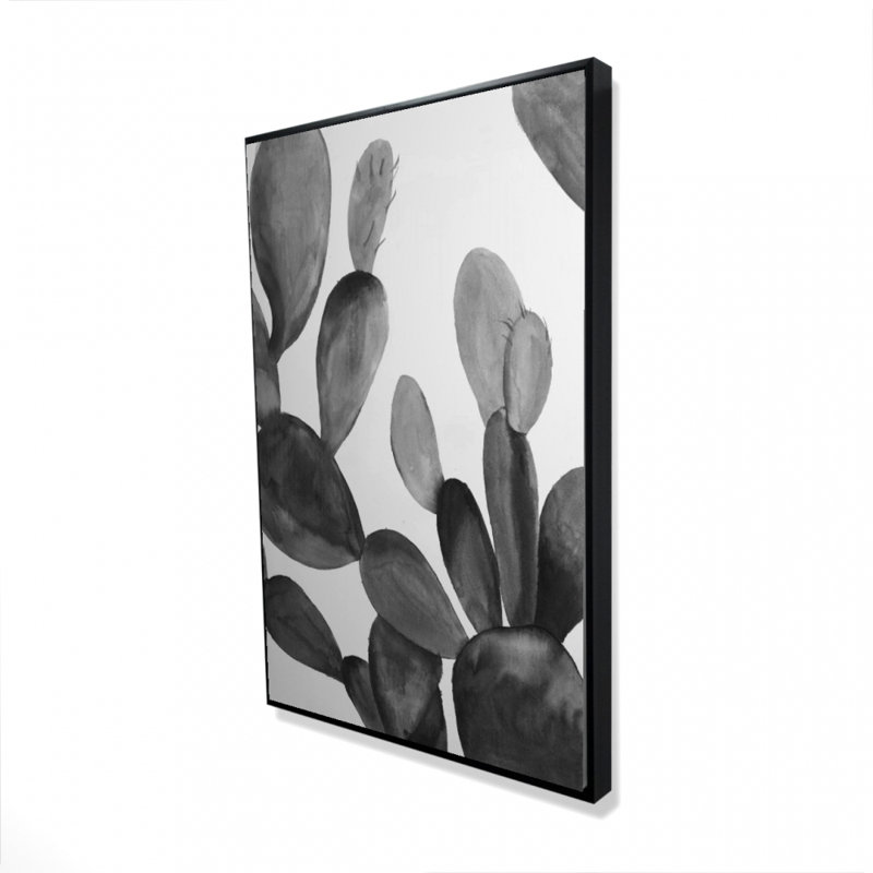 "Cactus en niveaux de gris" sur toile