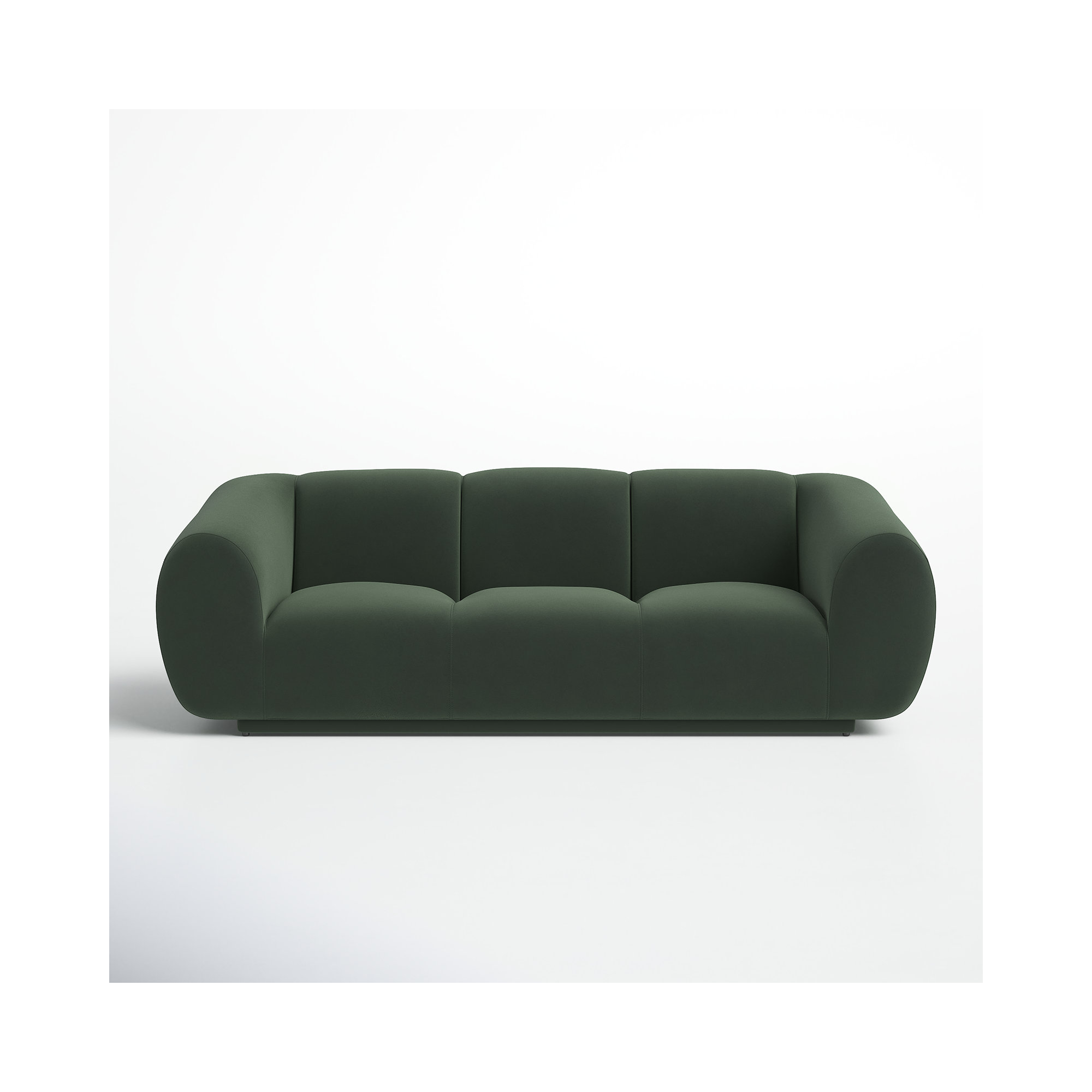 Deangelo 90'' Upholstered Sofa, Forest Green