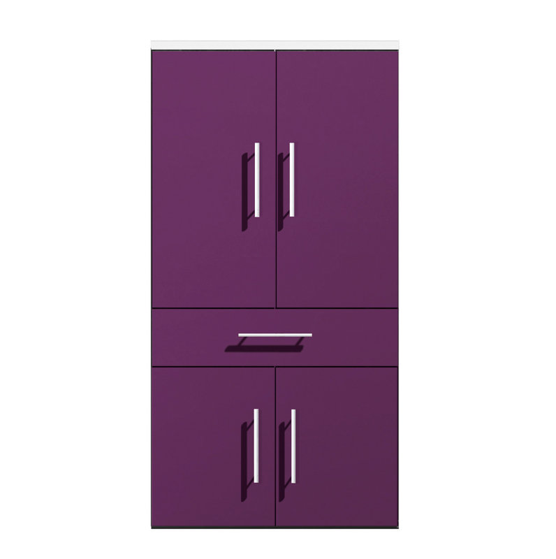 Impuls Bathroom Storage, White/Blackberry