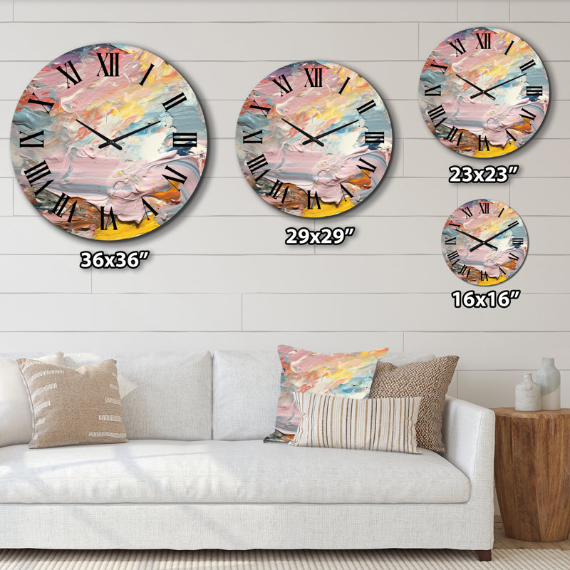 Horloge murale Summer Pastel Groove, Très grand