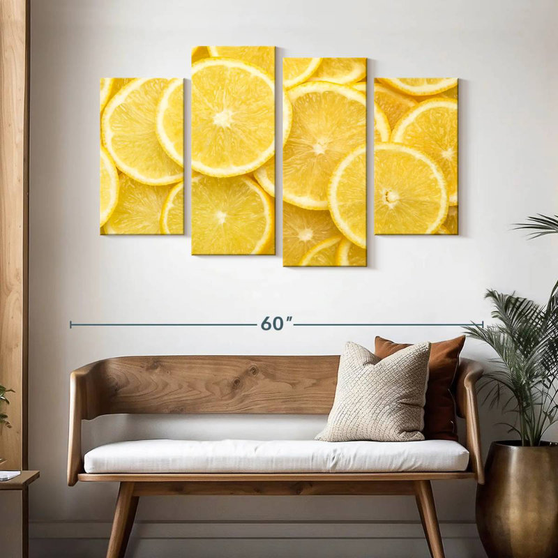 Yarlin tranches de citron, H 32 po x l 52 po