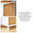 Living Room Sideboard With Bamboo-Paneled Doors, Suitable For Bathroom/Beauty Accessories And Small Decorative Items.
