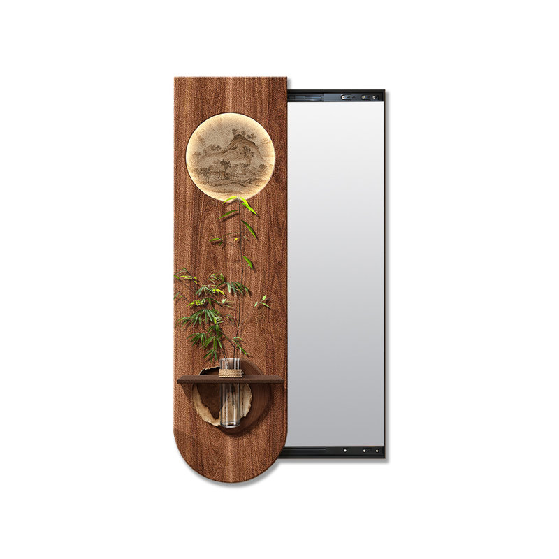 Art mural brun grès forme libre, H 64,96 po x l 20,47 po