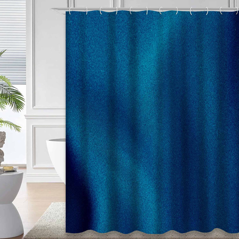 Rideau de douche en tissu avec 12 crochets, L 72 po x l 78 po
