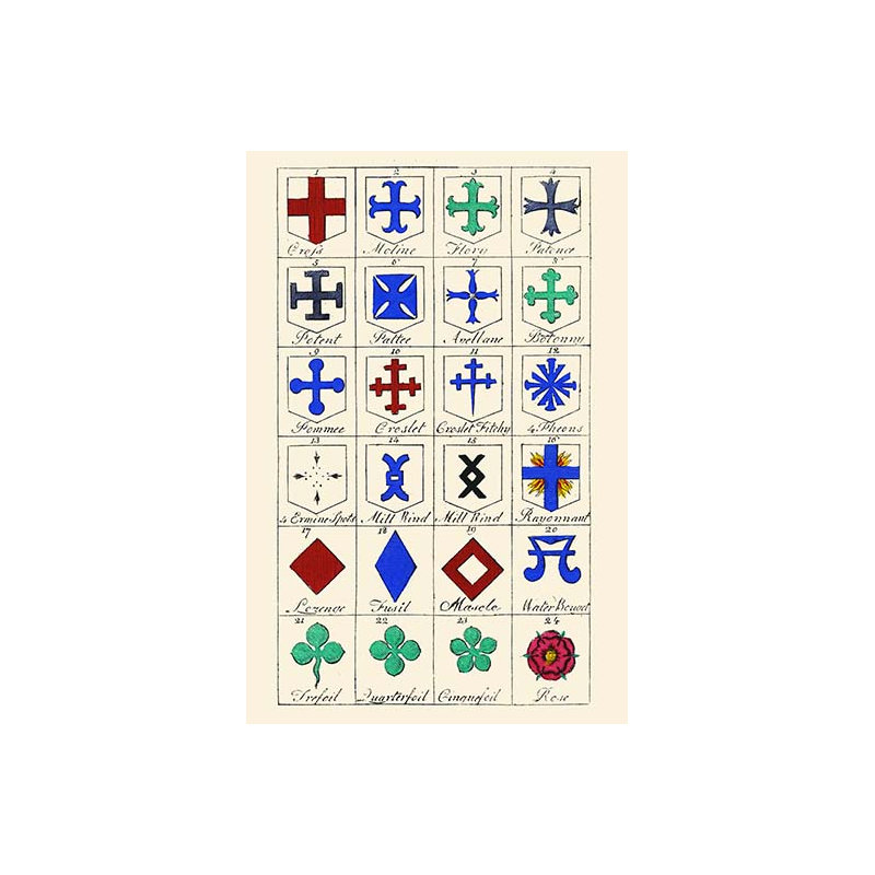 "croix héraldique" par hugh clark, impression, H 42 po x l 28 po x P 1,5 po