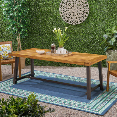 Table de salle à manger élégante pour 8 personnes en bois d'acacia