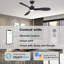 Ventilateurs de plafond Maeta 52 po avec lumières DEL et télécommande Maeta-1601402892