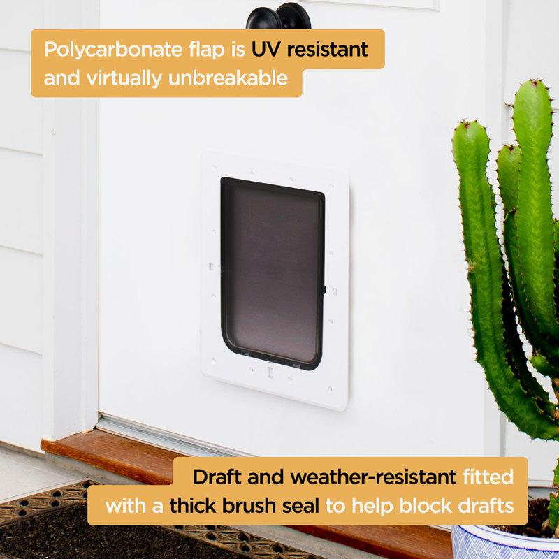 Small Black ABS Pet Door with Locking Flap