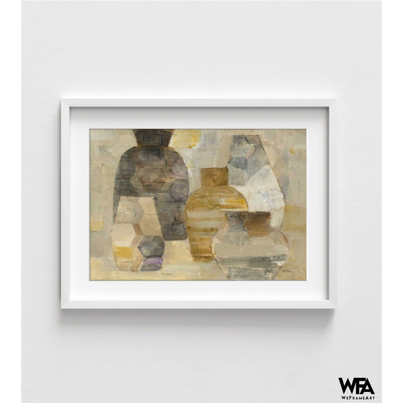 «Rustic Jars Fireplace», affiche d'art mural encadré de style campagnard minimaliste, art mural couleur terre, décor de cuisine rustique