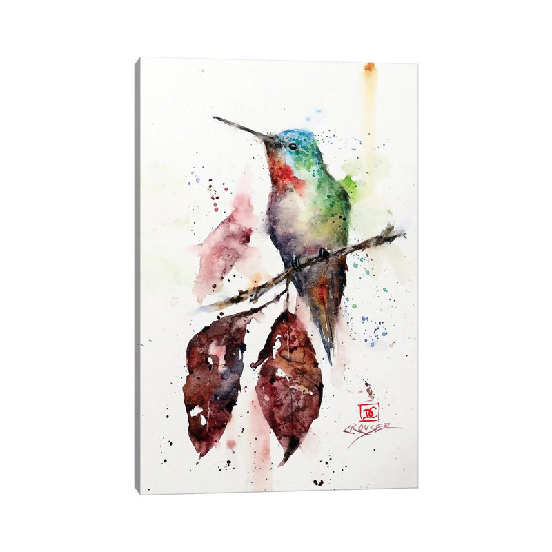 Autumn Hummer 1 Piece Wrapped Canvas Painting, 20.32 cm H x 30.48 cm W
