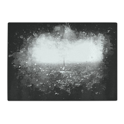 Tempered Glass Paris Skyline Chopping Board