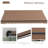 12' X 10' Retractable Awning, 280Gsm UV Resistant Sunshade Shelter For Deck, Balcony, Yard, Coffee-125181373-125181371