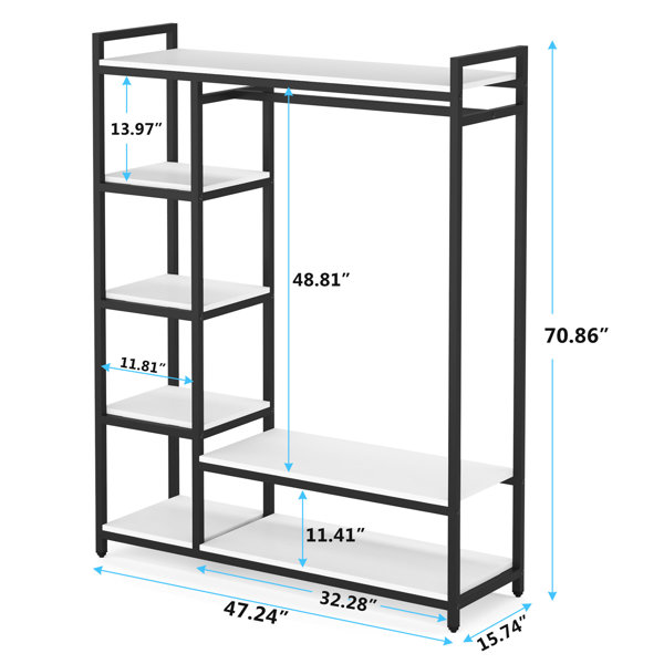 Latitude Run® Freestanding Closet Organizer With 2 Drawers And