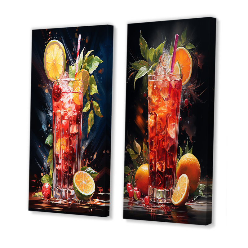 Cuba - Carnaval - ensemble de 2 impressions sur toile, H 28 po x l 25 po, Toile tendue