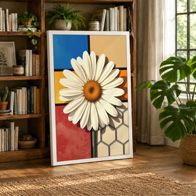 Daisy Geometric - Wrapped Canvas