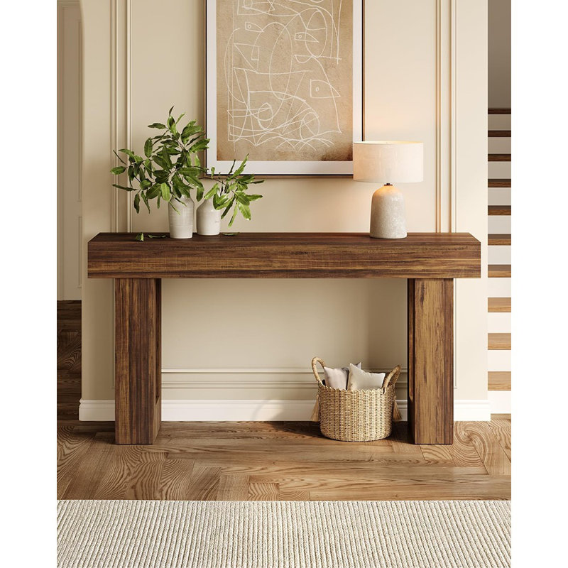 Longue console pour vestibule, Brun, H 33 po x l 50 po x P 10 po