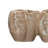 Cayvion Stoneware Pod Shaped Vase with 3 Sections and Organically Shaped Edge and Distressed Finish, White