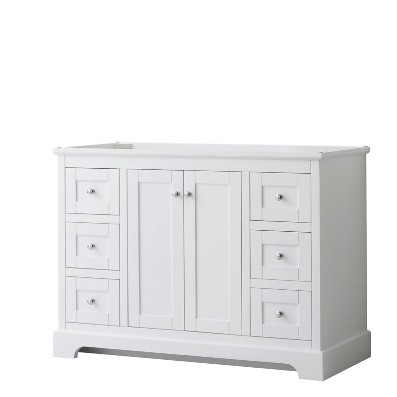 Avery 47.25'' Single Bathroom Vanity Base Only, White/Polished Chrome