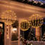 Ensemble de 3 décorations de Noël extérieures : boules préilluminées avec 8 modes d'éclairage, minuterie et lumières LED.