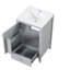 Meuble-lavabo de 20 po avec lavabo, armoire de salle de bain avec porte à fermeture douce, support de rangement et tiroir