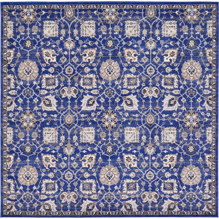 Tapis oriental bleu foncé Kelsch