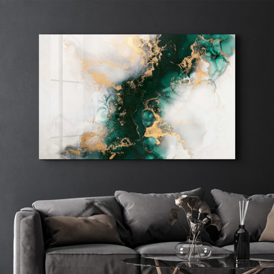 Elegant Tempered Glass Wall Art Painting, 13.8 x 21.7 inches | 100% Tempered Glass, Thickness: 0.16 inches | UV Printed for Vibrant Colors | Perfect for Home Decor, Living Room, & Office Spaces