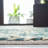 Clairvaux Natural Fiber Flat Weave Jute/Cotton Rug in Dark Green/Natural-1316596452