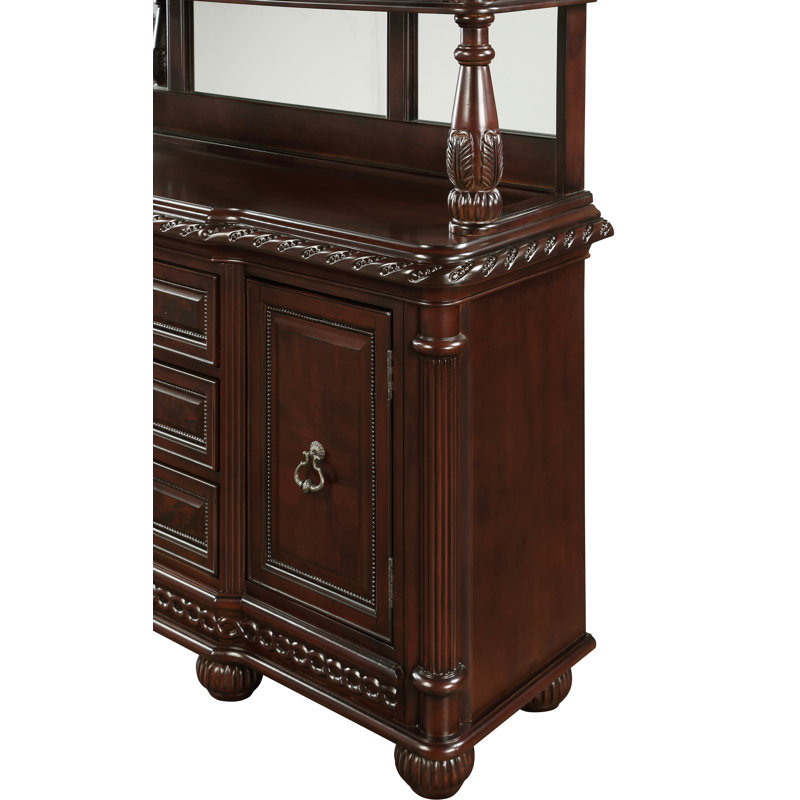 Antoinette Traditional Lighted Mahogany China Cabinet