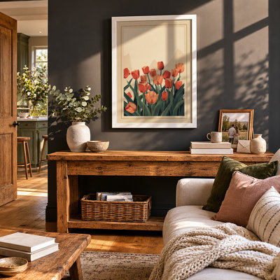 Tulip Field Botanical - Framed Print