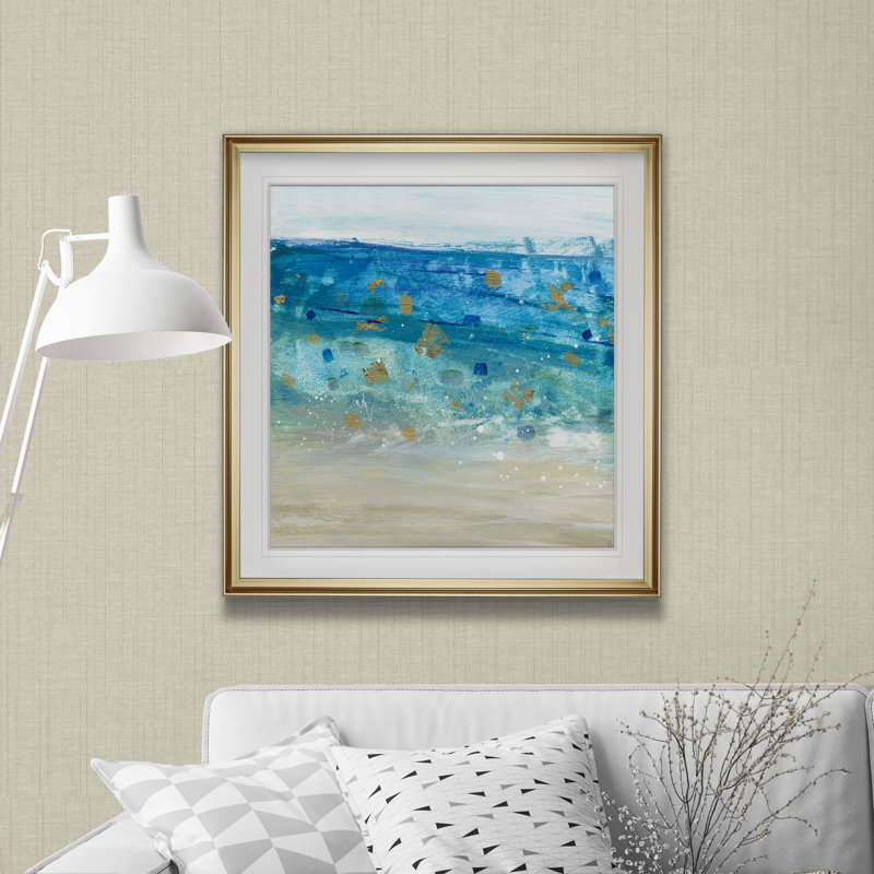 «Sea Glass Summer II», reproduction, H 23 po x l 23 po x P 1,5 po, Cadre doré