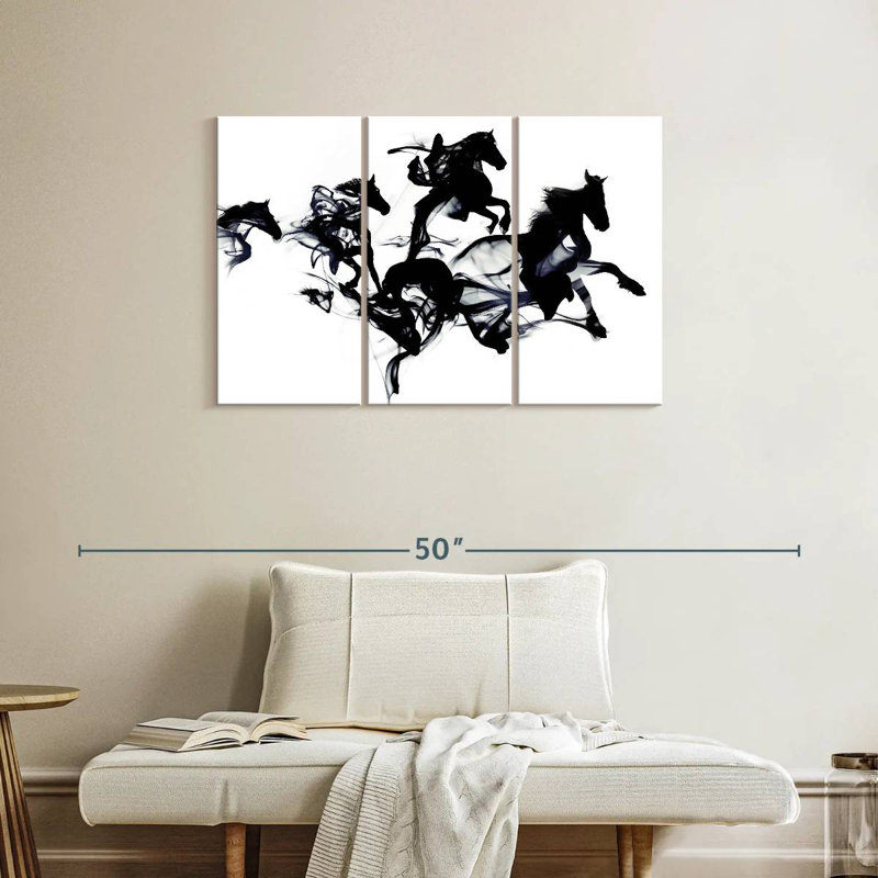 Black Horses, 24" H x 38" W