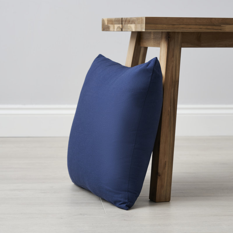 Madhvi Square Throw Cushion, Navy