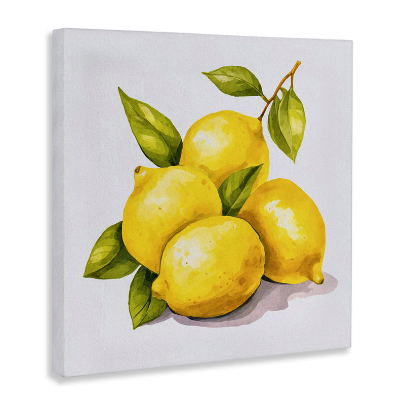 Art mural sur toile «Lemon Delights Fruit» par Andrea Haase, H 30 po x l 30 po