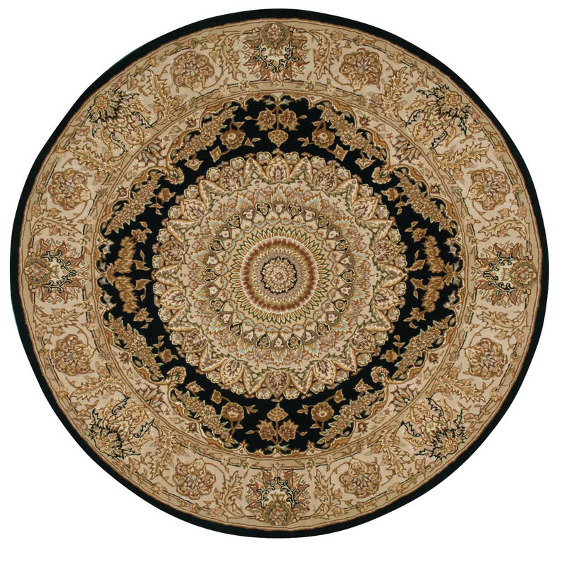 Boothwyn Wool Oriental Indoor Rug, Round 6'