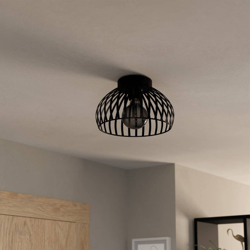 Alyworth Flush Mount, Black, 18" H x 28" W x 28" D