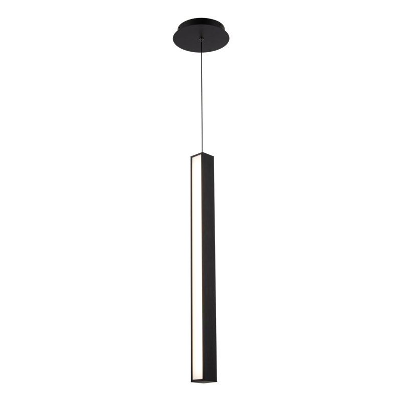 Chaos 1 - Light LED Pendant, Black, 14" H x 5.5" W x 5.5" D