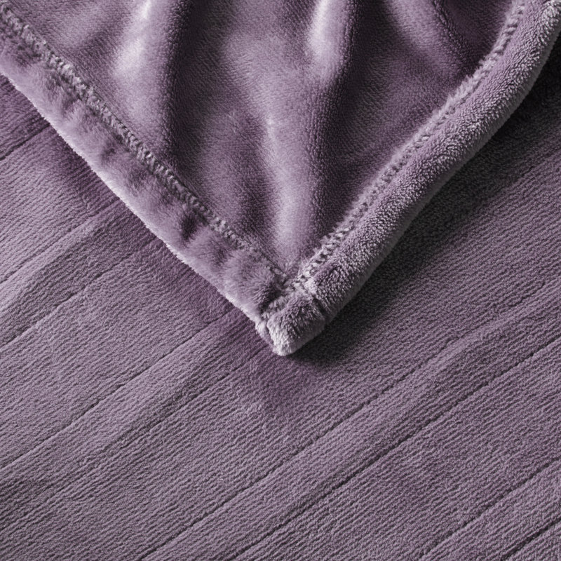 Serta Plush Heated Throw, Purple