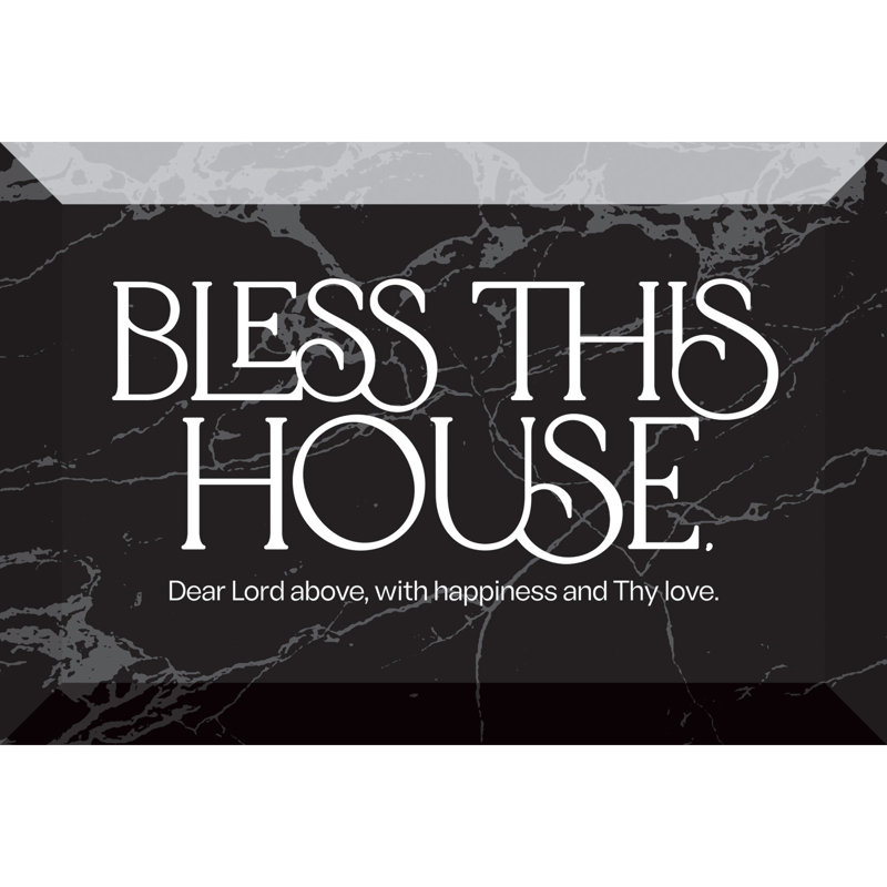 Plaque de verre Bless This House - 4 po x 6 po